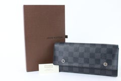 Louis Vuitton Long Wallet Damier 16lz0720 Graphite Coated Canvas Clutch