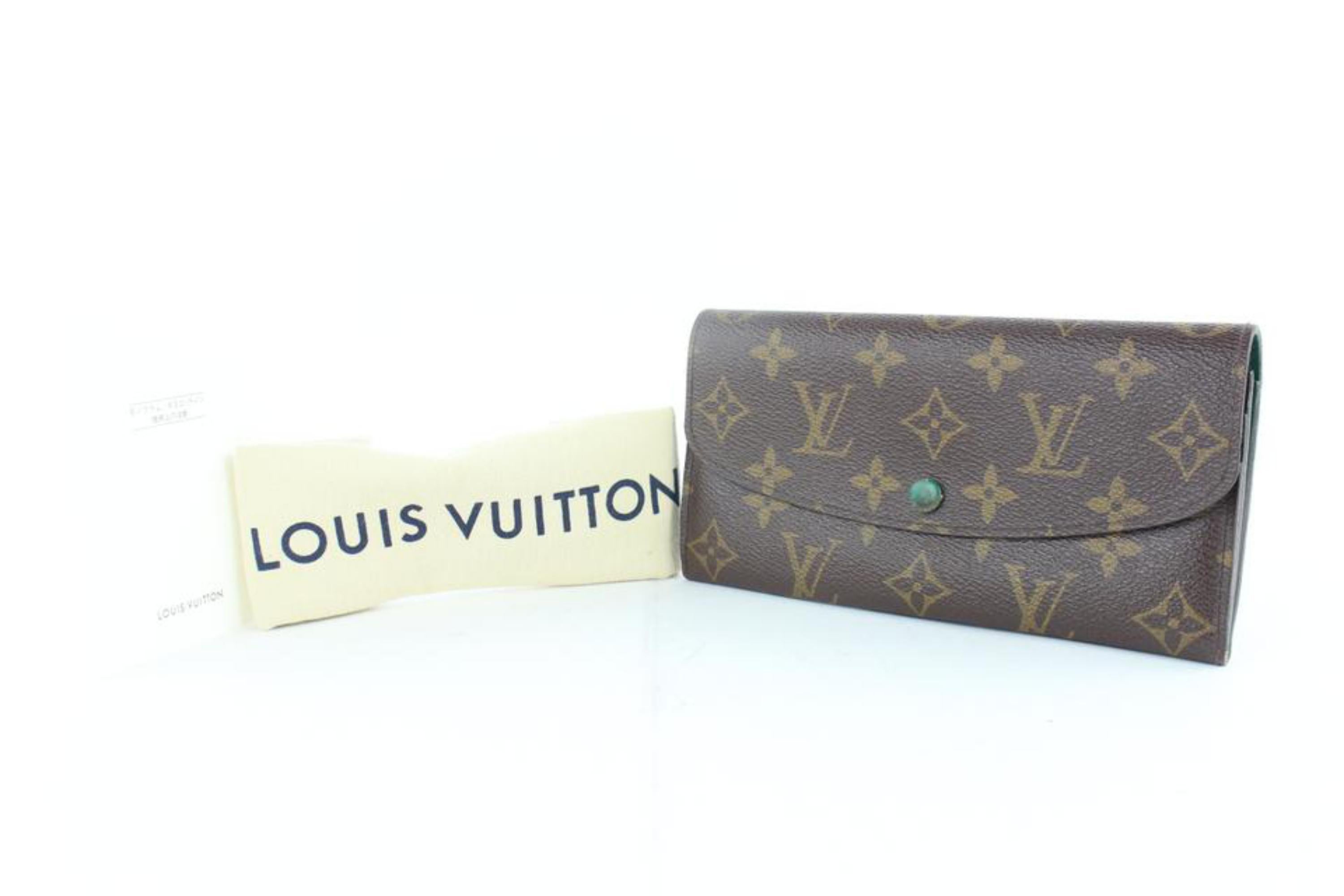 Louis Vuitton Green Monogram Canvas Emilie Continental Flap Wallet