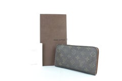 Louis Vuitton Long Wallet Monogram Zippy 3lj0111 Brown Coated Canvas Wristlet