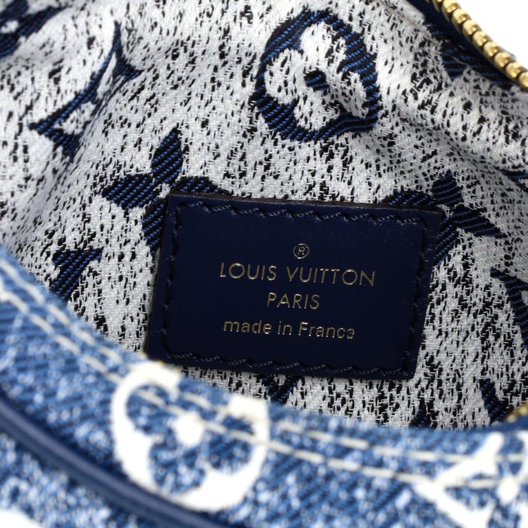 Louis Vuitton Loop Handbag Monogram Jacquard Denim Blue