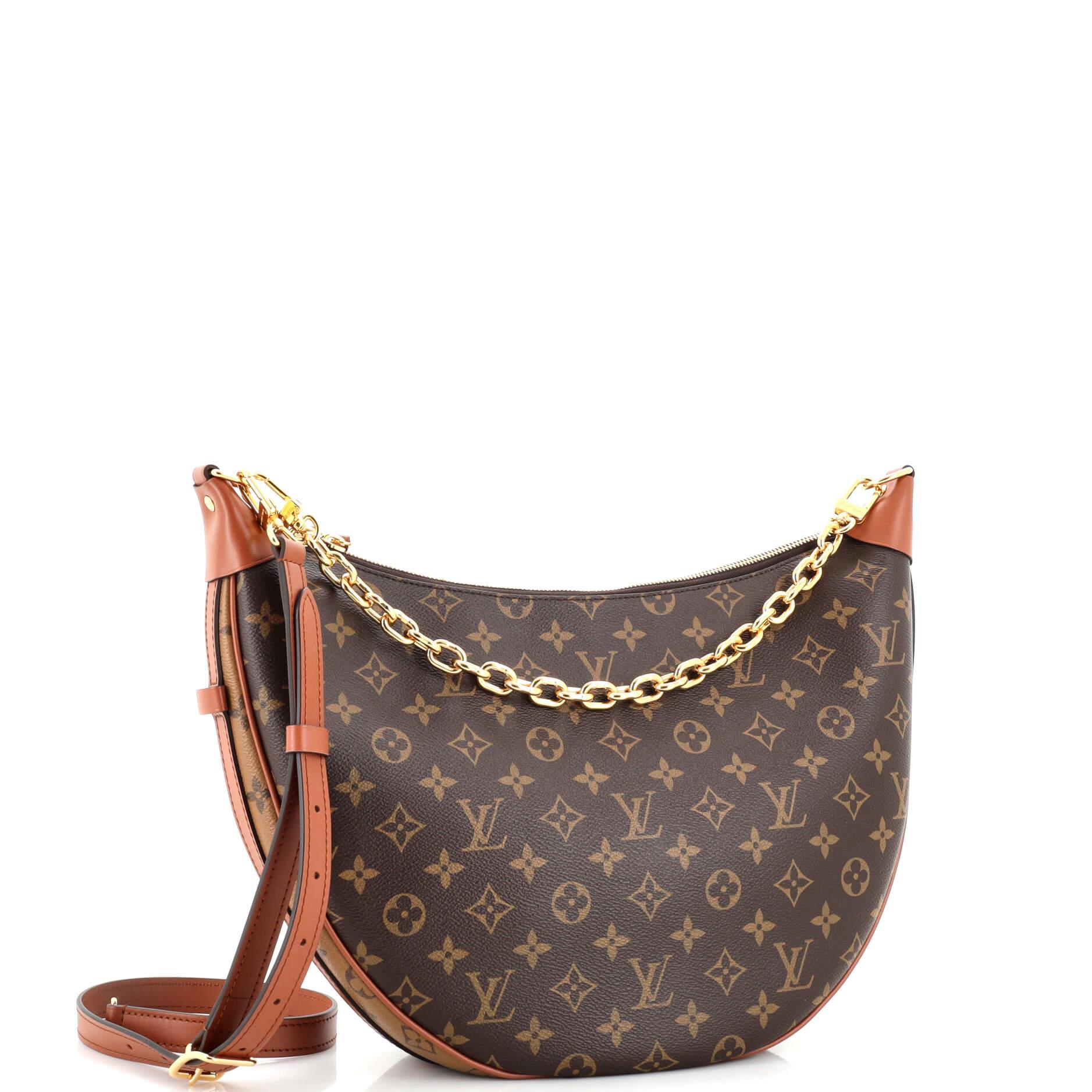 Louis Vuitton Loop Hobo Reverse Monogram Canvas In Good Condition In NY, NY