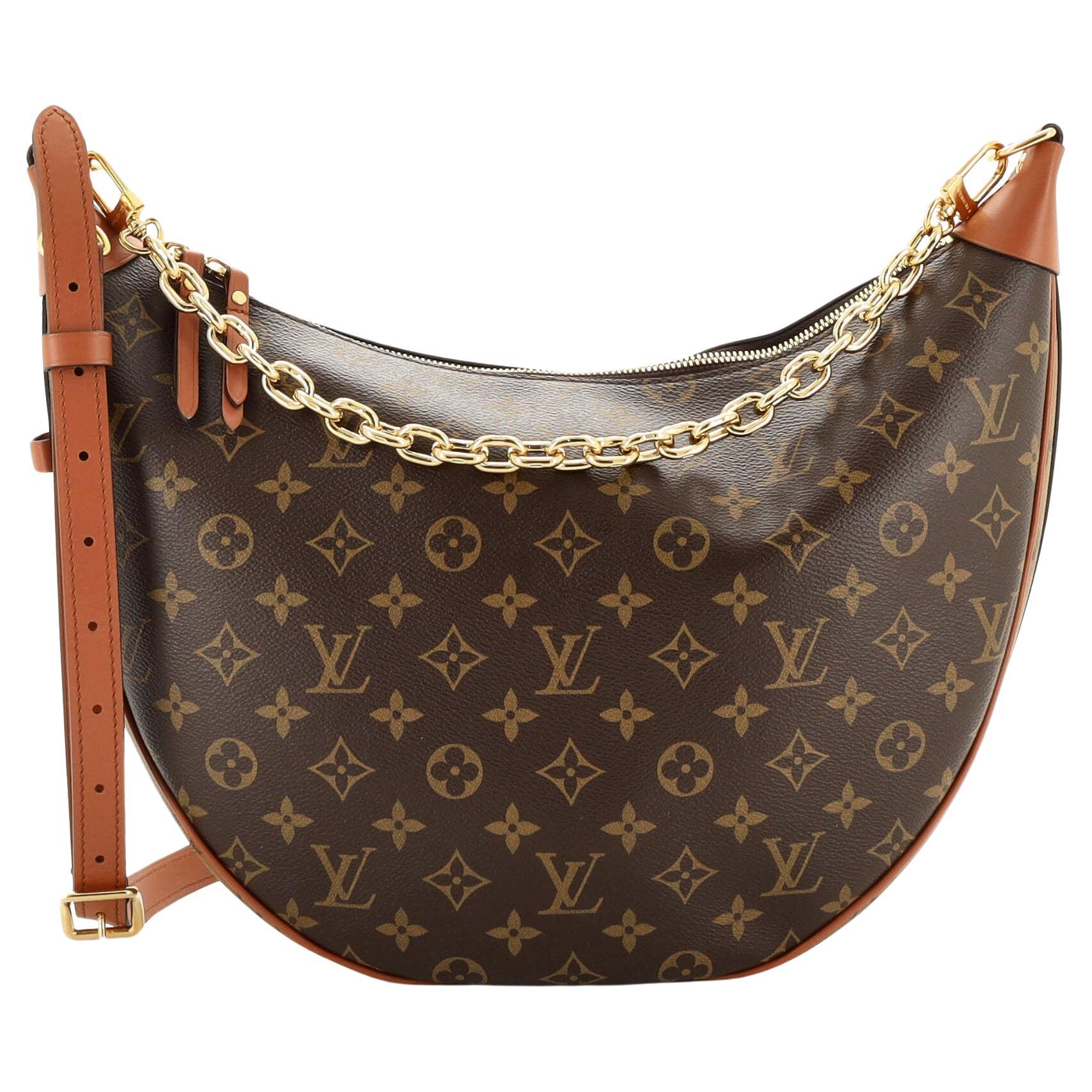 Louis Vuitton Metallic Gold/Brown Leather and Fabric Tassel Bag