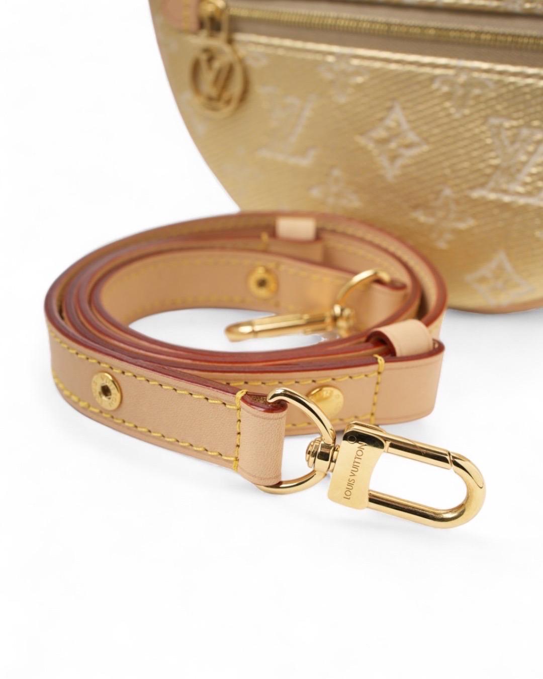 Louis Vuitton Loop PM Monogram Laminata Oro en vente 9