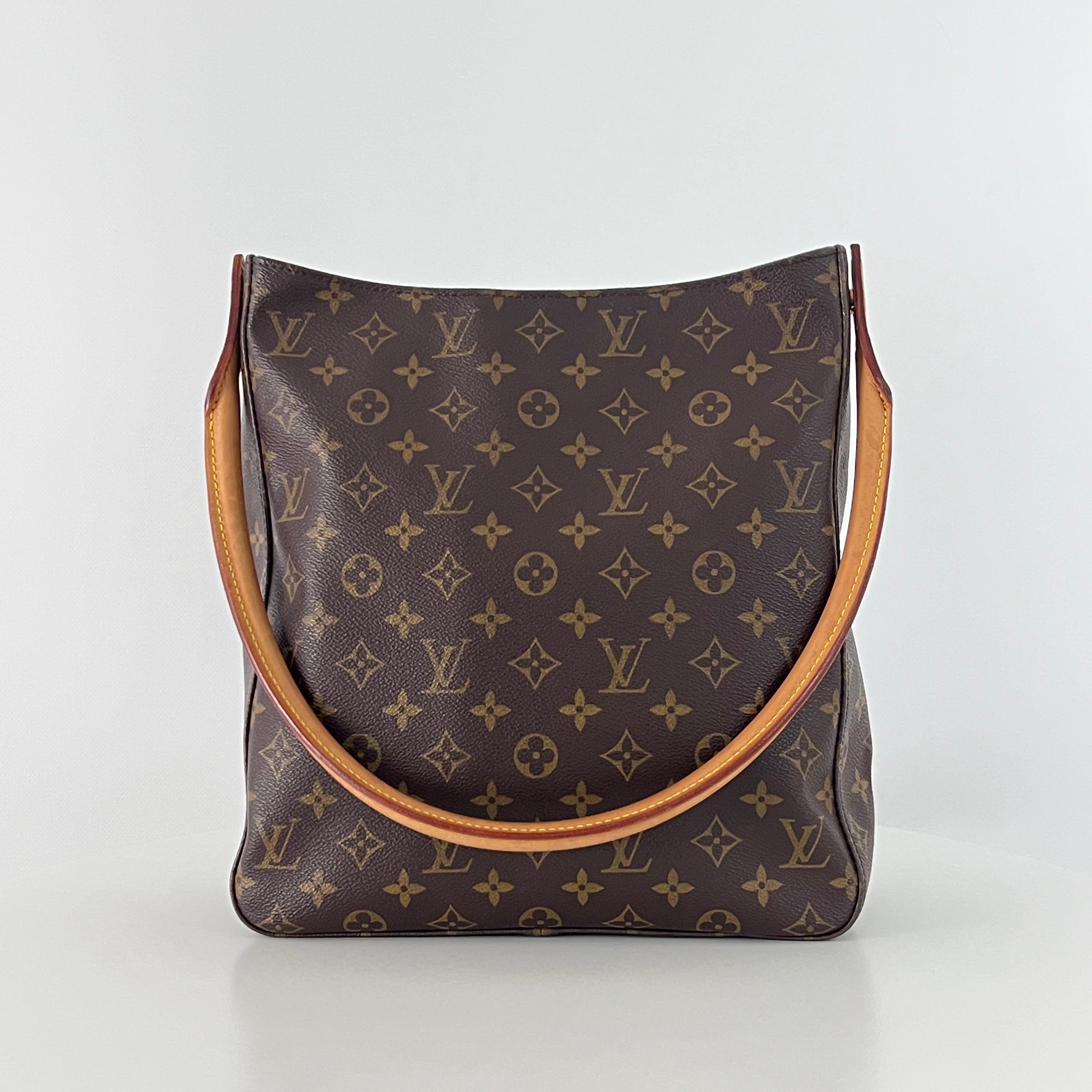 Louis Vuitton Looping GM Shoulder Bag Monogram Canvas Brown 2000 Excellent état - En vente à SAINT-OUEN-SUR-SEINE, FR