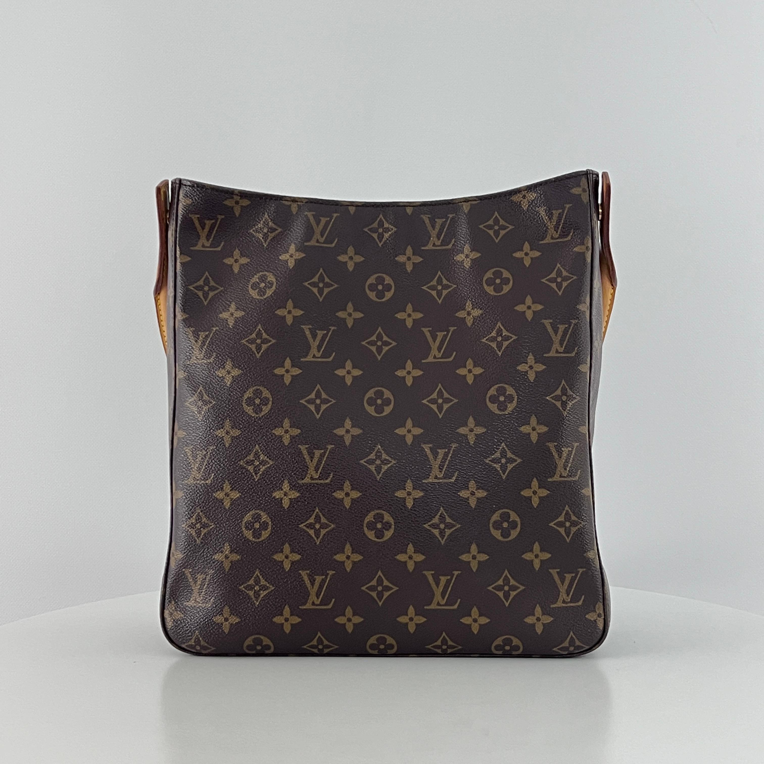 Louis Vuitton Looping GM Shoulder Bag Monogram Canvas Brown 2001 Excellent état - En vente à SAINT-OUEN-SUR-SEINE, FR