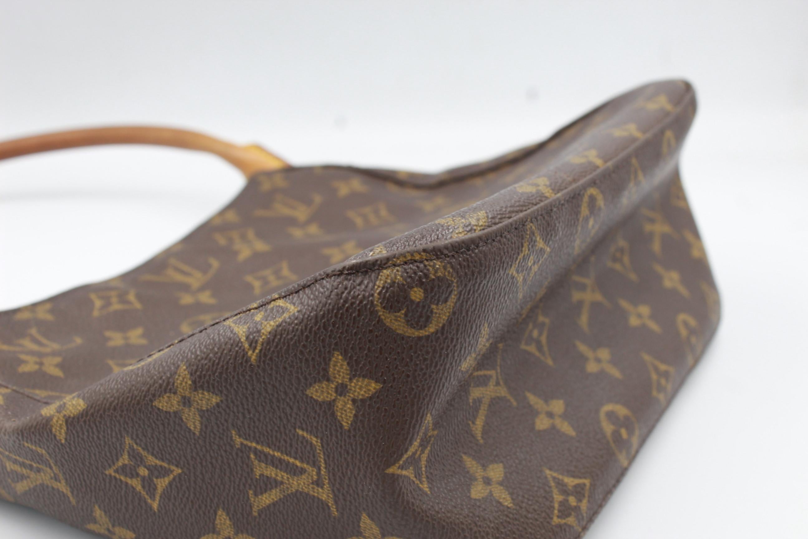 Gray Louis Vuitton Looping handbgag in monogram canvas For Sale
