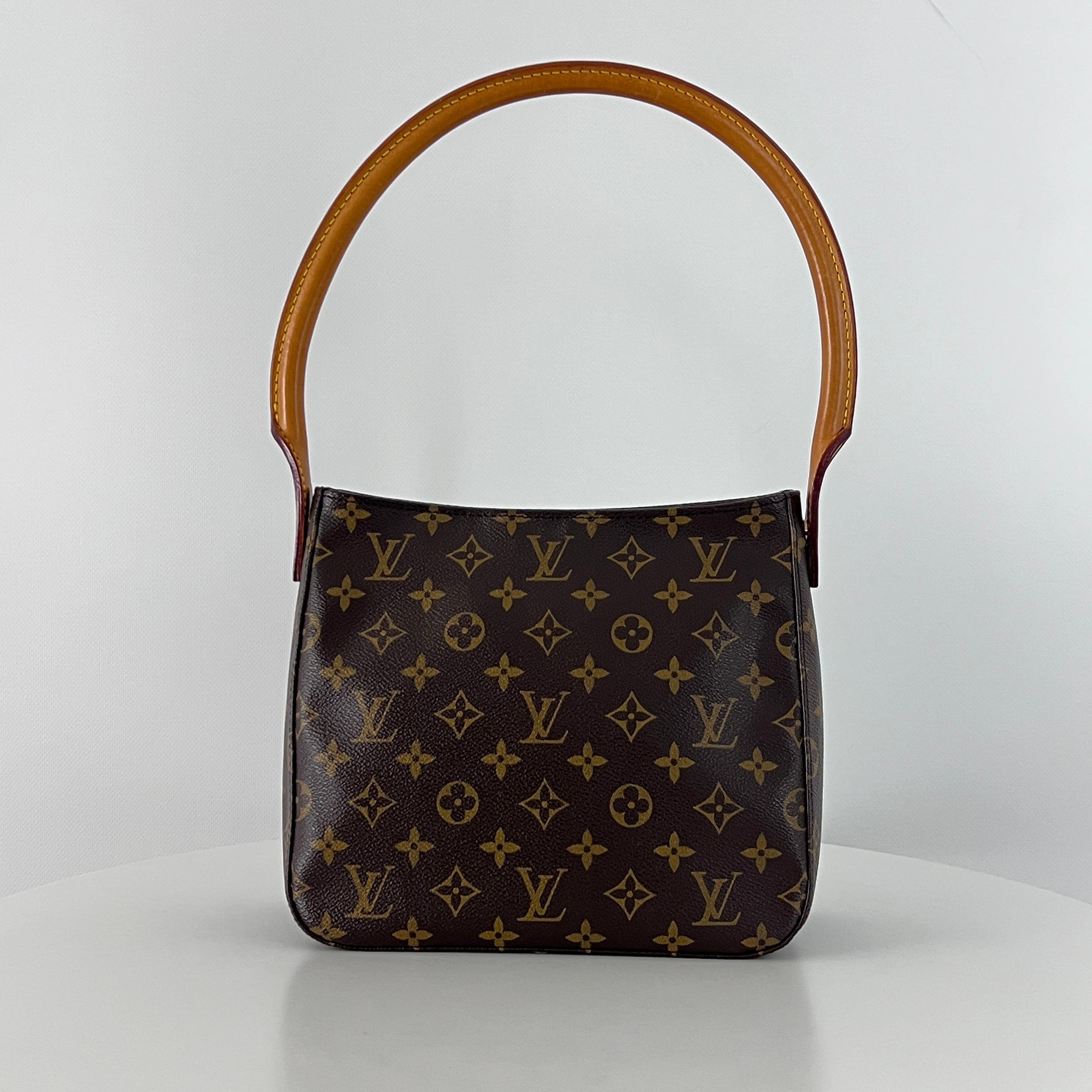 Louis Vuitton Looping MM Shoulder Bag Monogram Canvas Brown 2002 Unisexe en vente