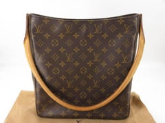 Louis Vuitton Looping Monogram Gm 869203 Brown Coated Canvas Shoulder Bag