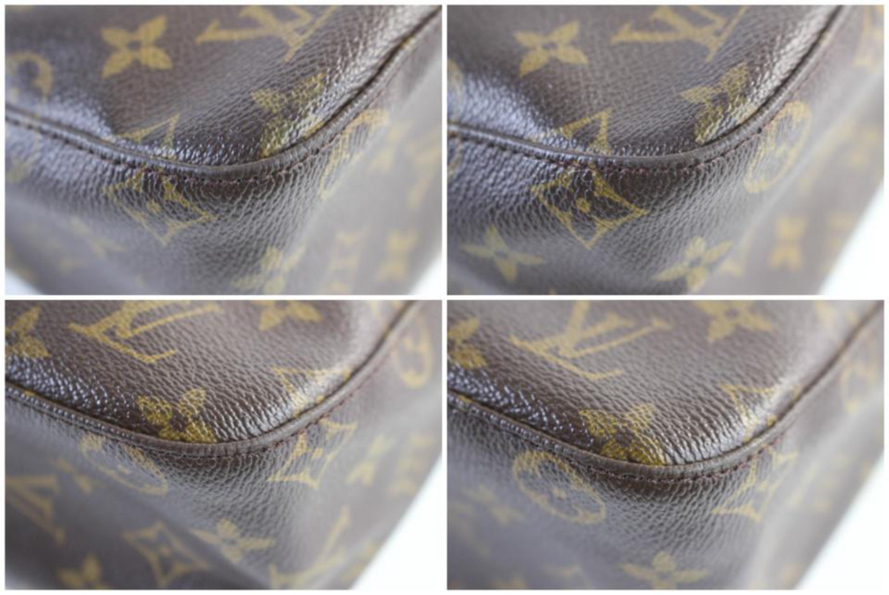 Louis Vuitton Looping Monogram Mm 6lz0625 Brown Coated Canvas Shoulder Bag For Sale 5