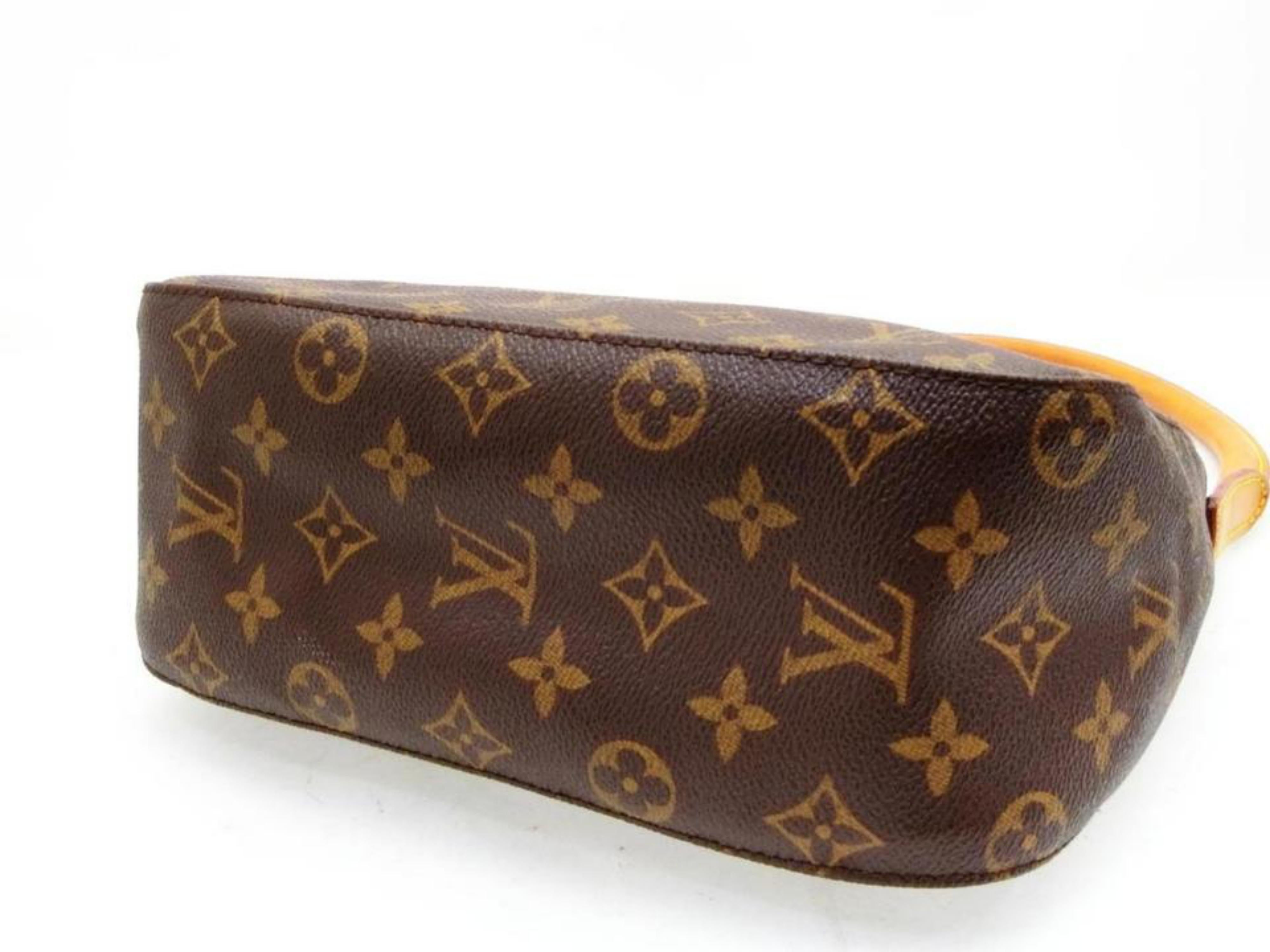 Louis Vuitton Looping Monogram Mm Zip Hobo 228910 Coated Canvas Shoulder Bag For Sale 4