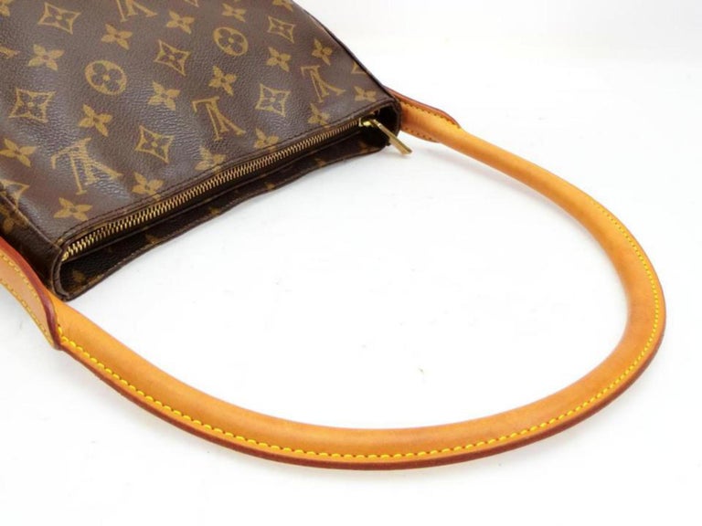Louis Vuitton Looping Monogram Mm Zip Hobo 228910 Coated Canvas Shoulder Bag For Sale at 1stdibs