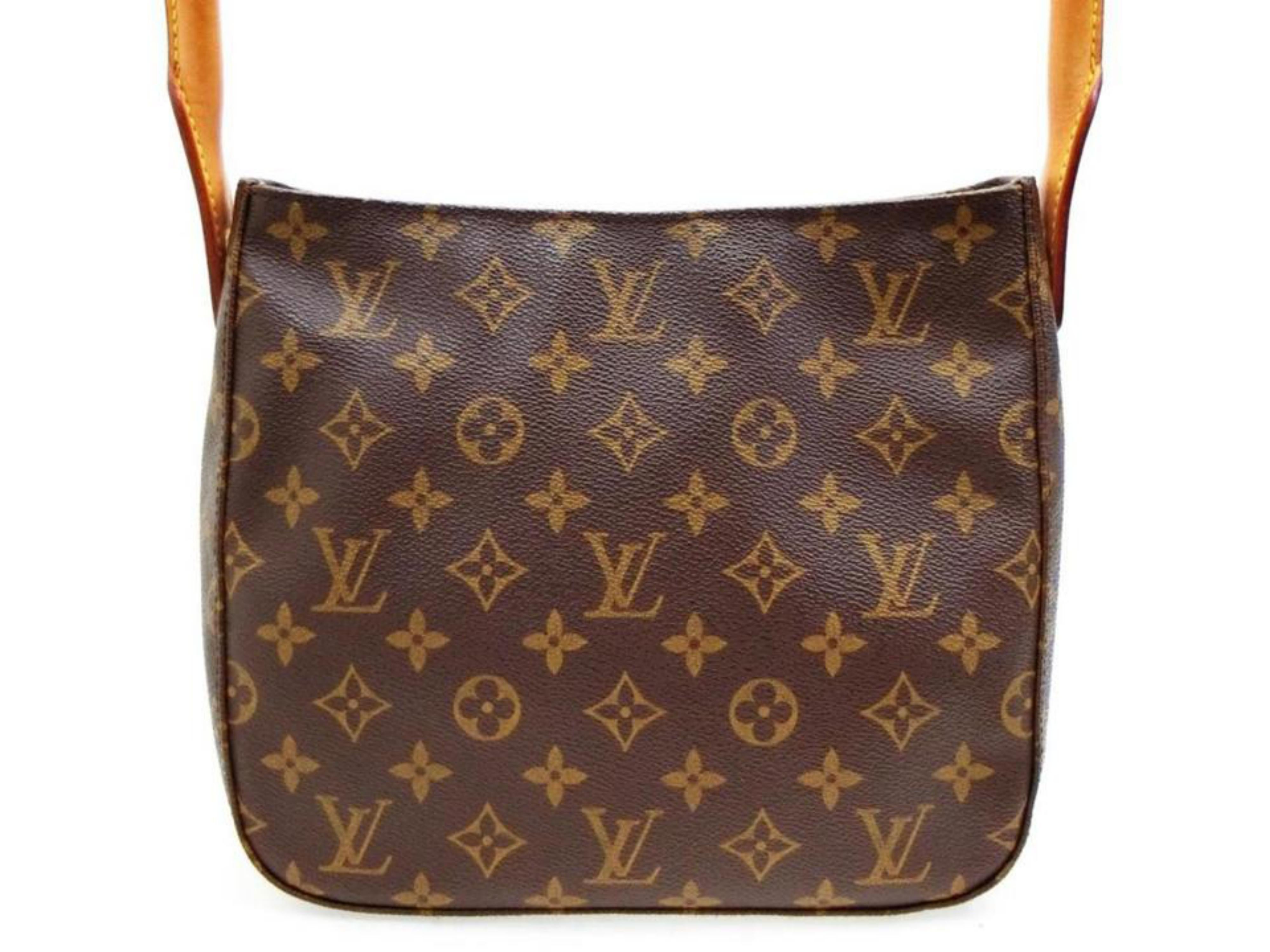 Louis Vuitton Looping Monogram Mm Zip Hobo 228910 Coated Canvas Shoulder Bag For Sale 2