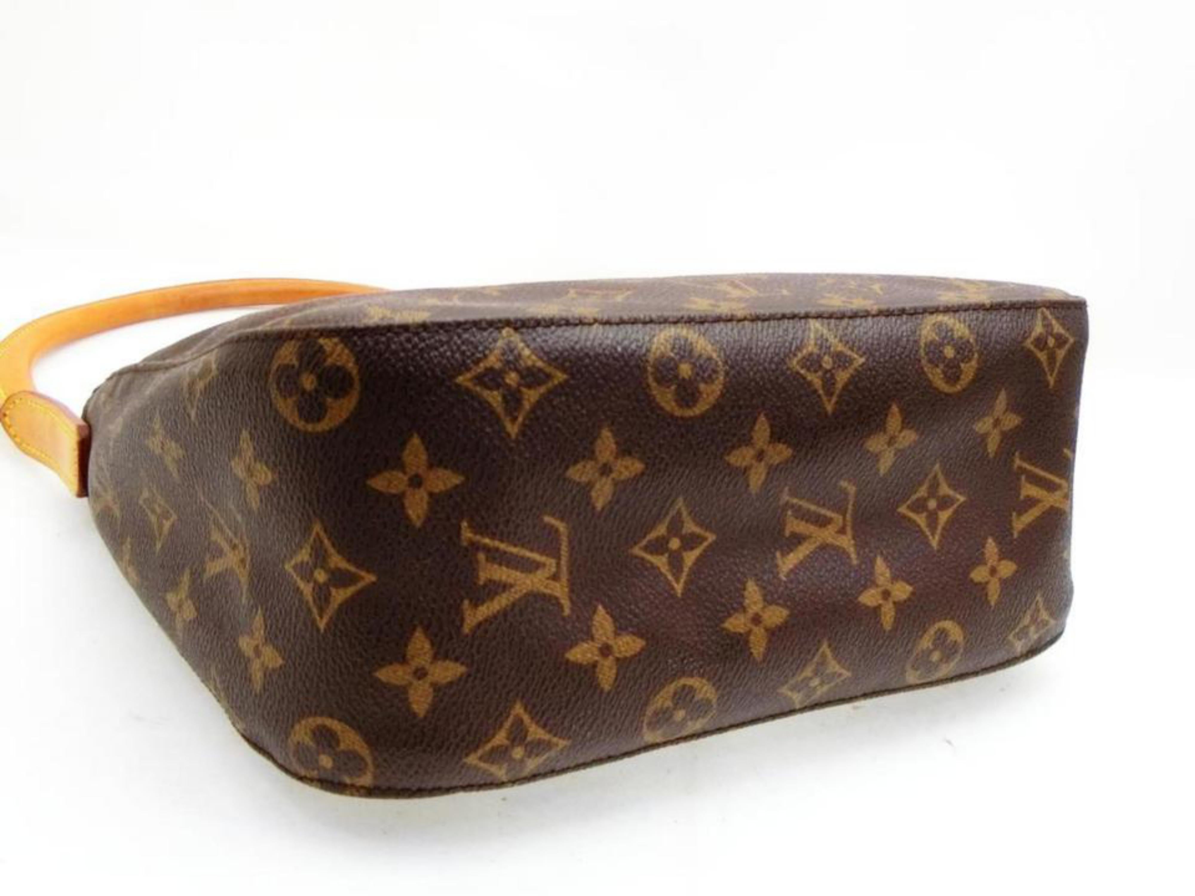 Louis Vuitton Looping Monogram Mm Zip Hobo 228910 Coated Canvas Shoulder Bag For Sale 3