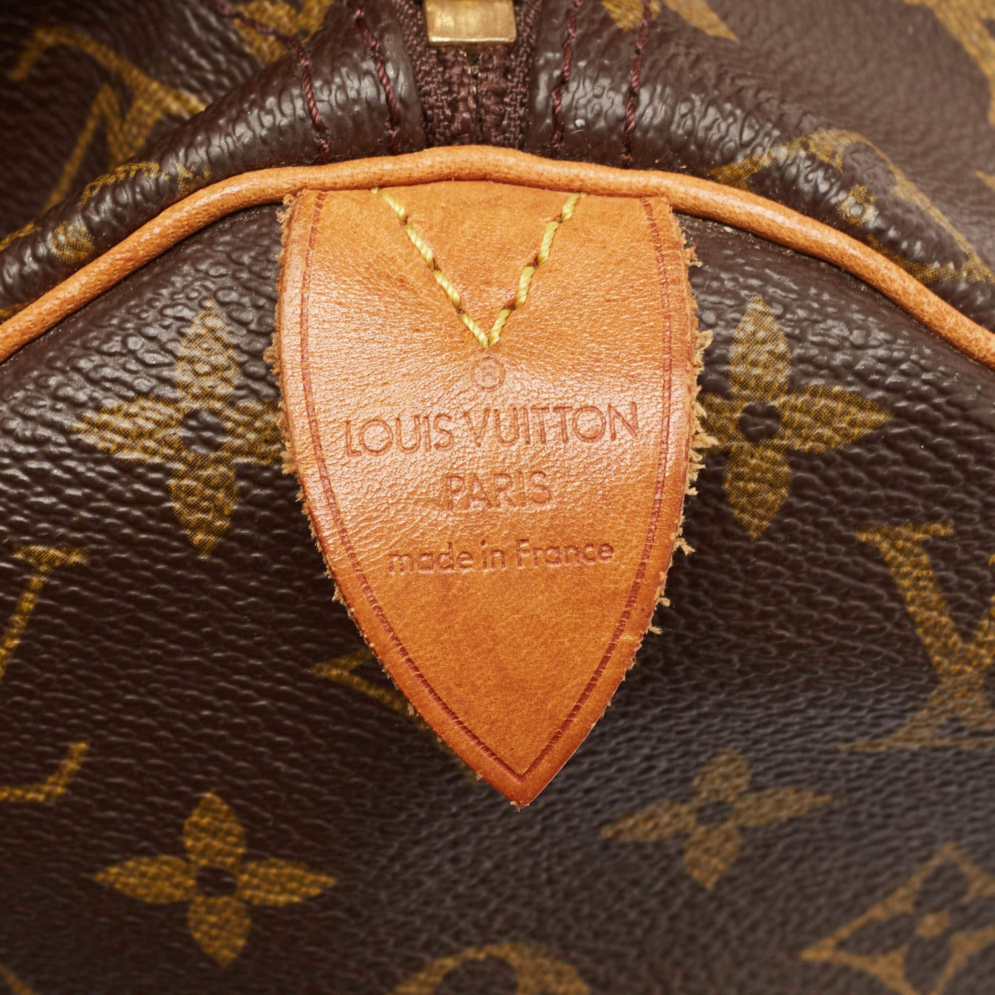 Louis Vuitton Louis Vuitton Monogramm Canvas Speedy 40 Tasche im Angebot 6