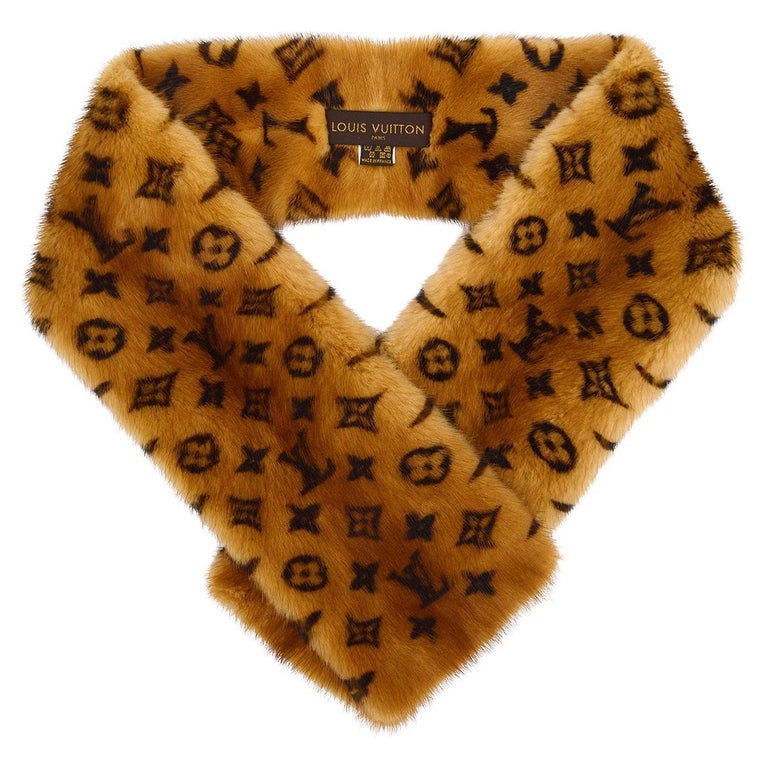 Louis Vuitton Mink Scarf - 4 For Sale on 1stDibs  louis vuitton fur scarf,  lv mink scarf, louis vitton scarf
