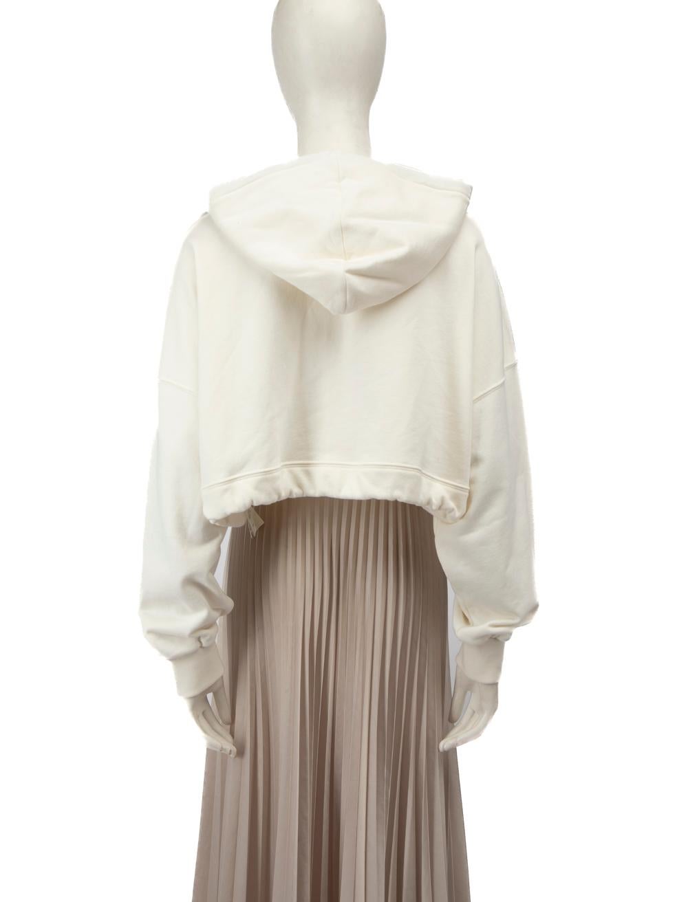 Beige Louis Vuitton Louis Vuitton x Yayoi Kusama Ecru Patch Detail Cropped Hoodie Size
