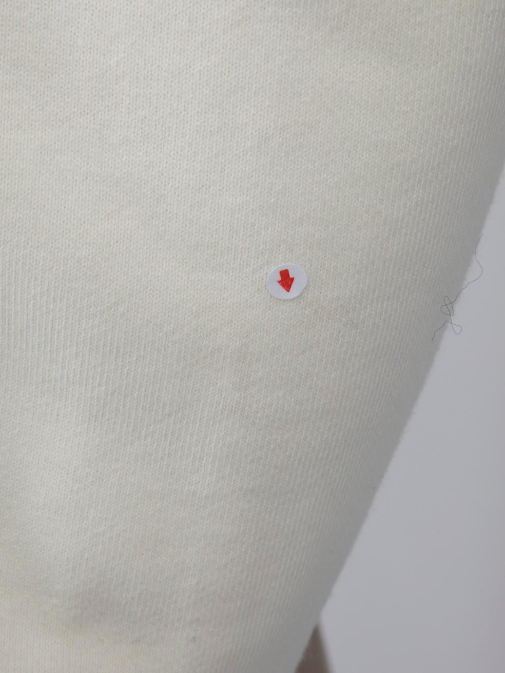 Louis Vuitton Louis Vuitton x Yayoi Kusama Ecru Patch Detail Cropped Hoodie Size 2