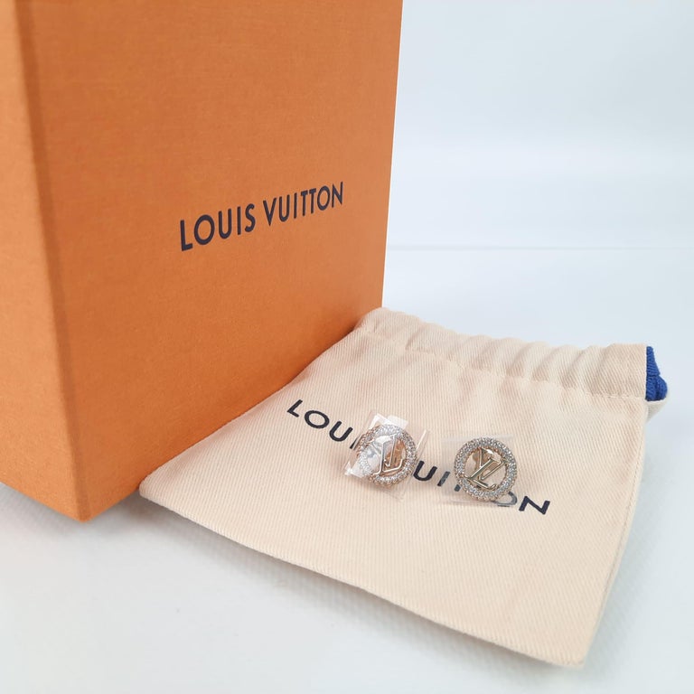 Louis Vuitton, Jewelry, Louis Vuitton Louise By Night Stud Earrings  Crystal Embellished Metal Silver