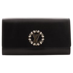 Louis Vuitton Louise Clutch Crystal Embellished Leather EW