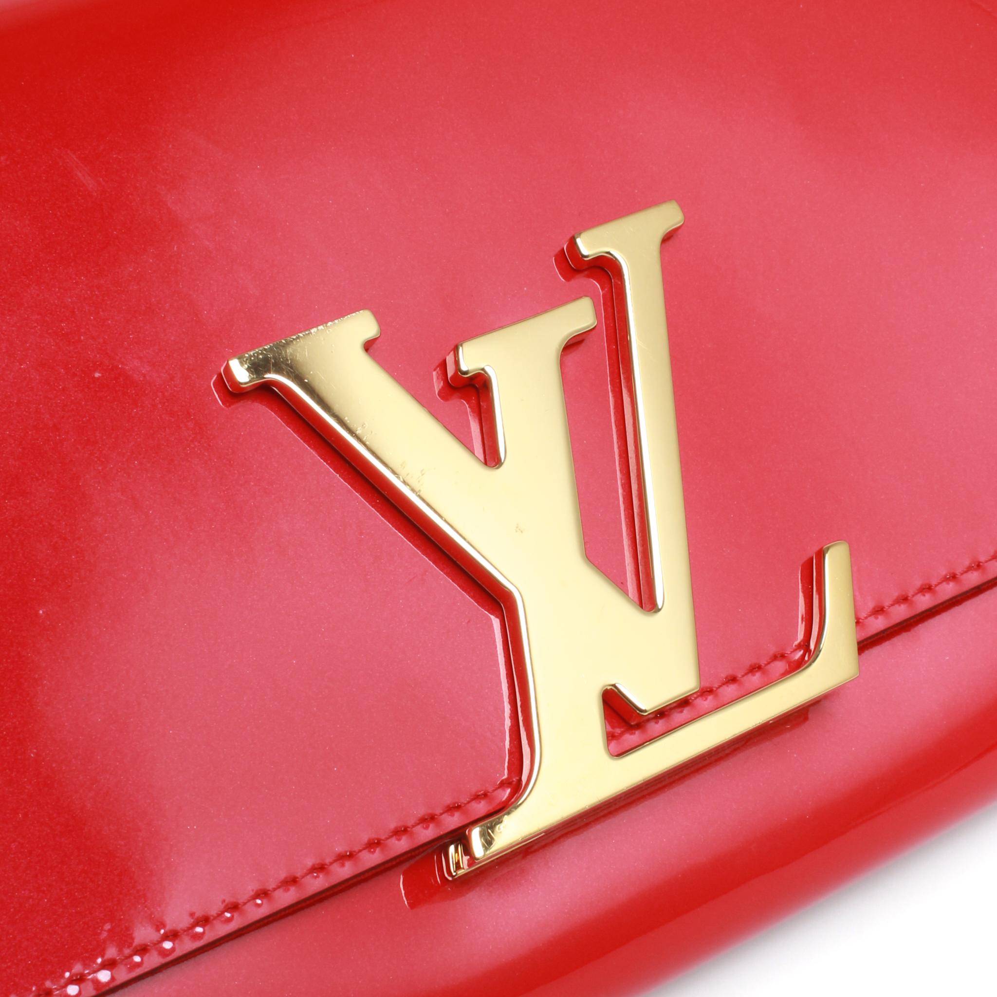 Red Louis Vuitton Louise Clutch