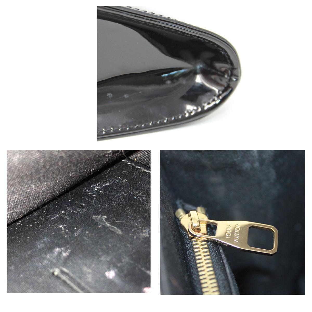 Louis Vuitton Louise Clutch GHW Black Patent Leather In Dust Bag 6