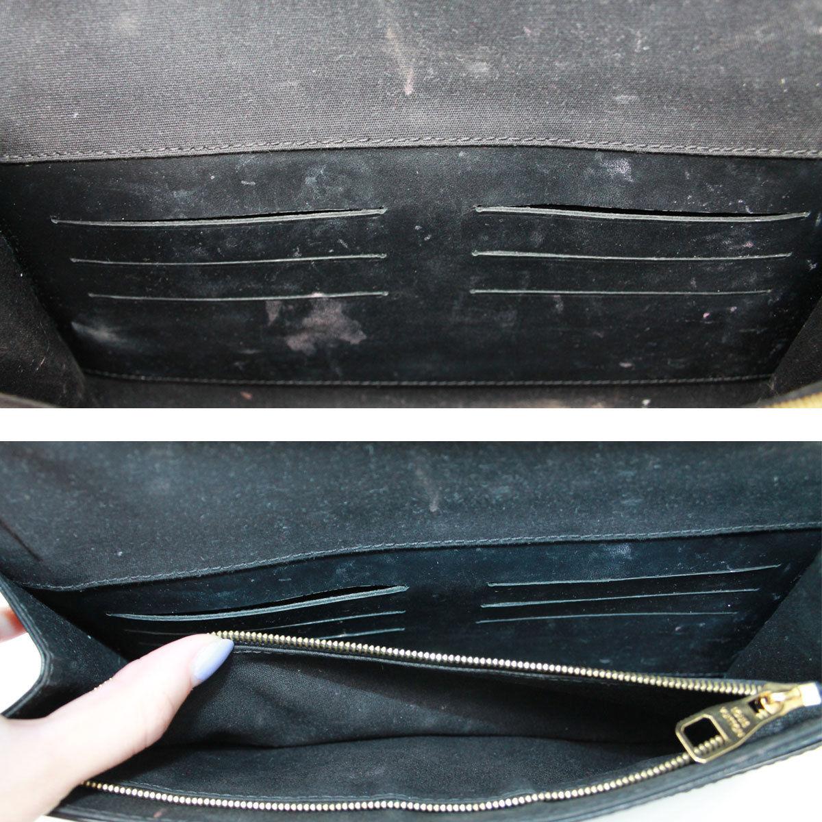 Louis Vuitton Louise Clutch GHW Black Patent Leather In Dust Bag 5