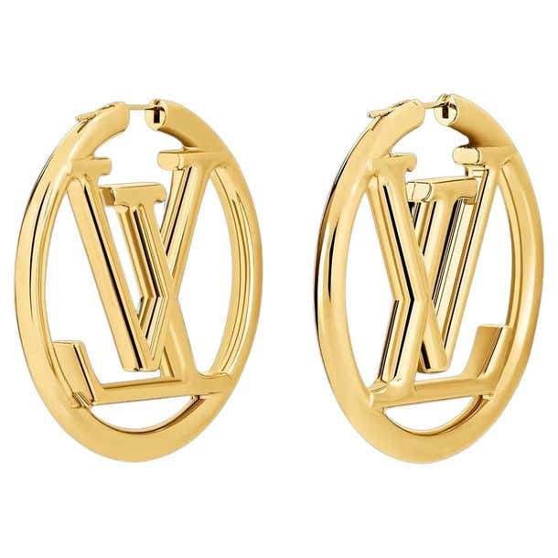 Louis vuitton silver hoop earrings Clearance