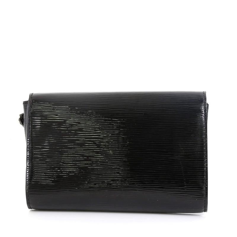 Black Louis Vuitton Louise Shoulder Bag Electric Epi Leather PM