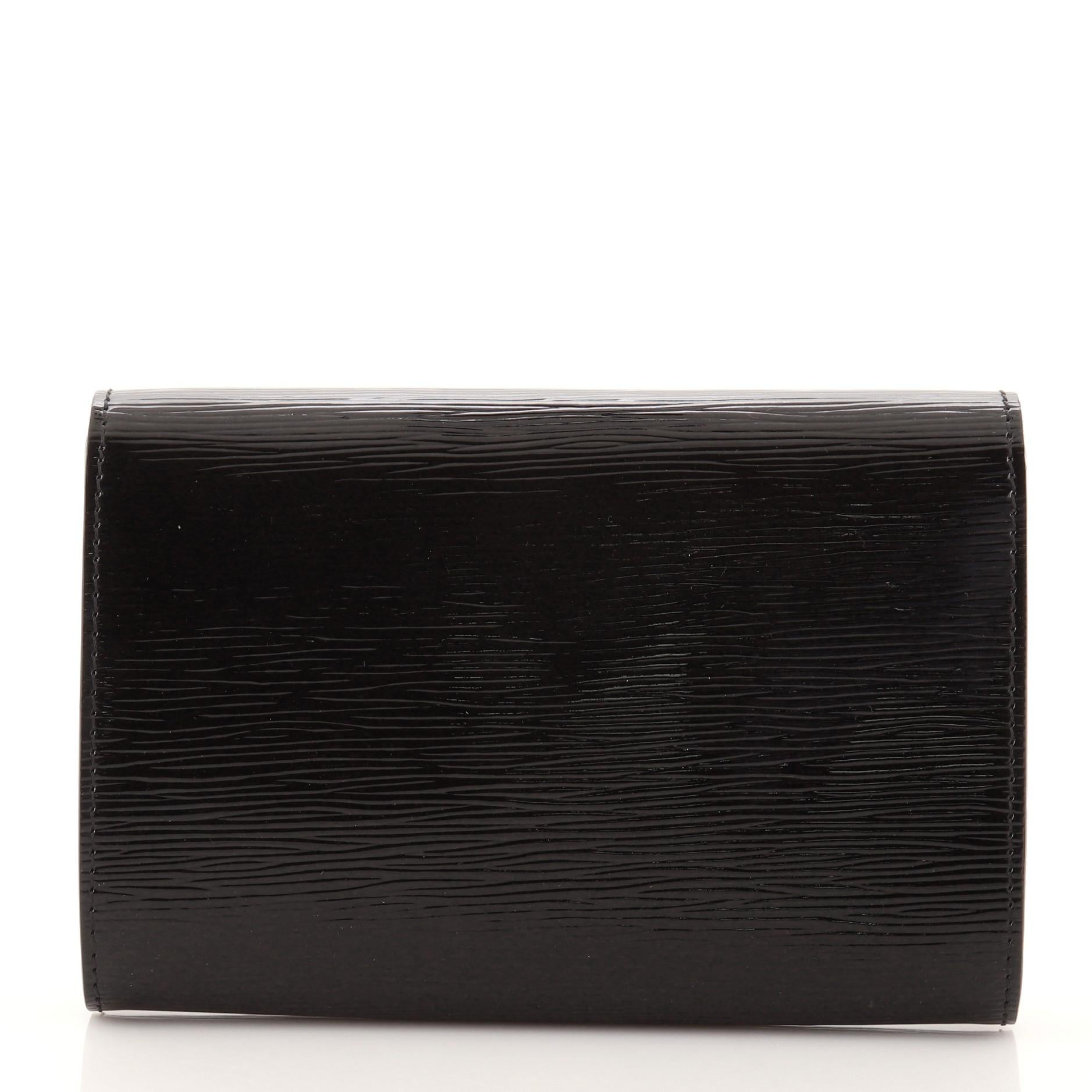 Black Louis Vuitton Louise Shoulder Bag Electric Epi Leather PM