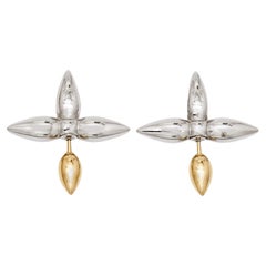 Louis Vuitton Louisette Macro Two Tone Earrings