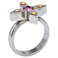 Zeitloser Ring von Louis Vuitton, Love Letters, Kristalle, Silber, Metall, M