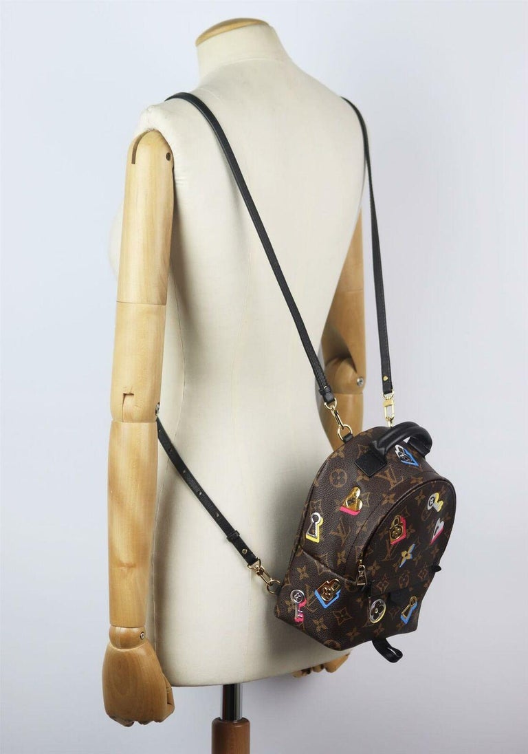 Louis Vuitton Love Lock Mini Palm Springs Coated Canvas Backpack