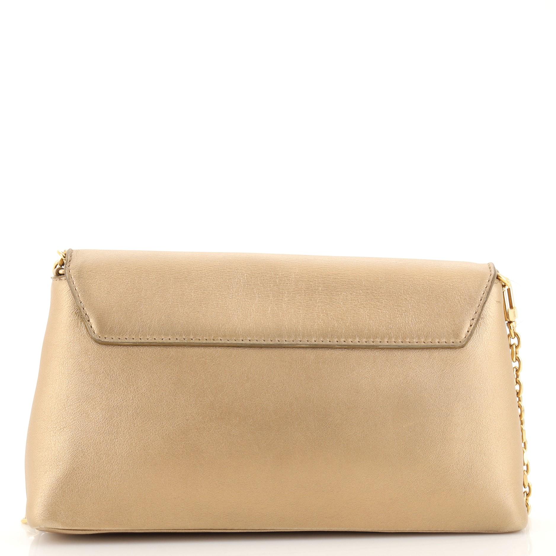 Louis Vuitton Love Note Chain Clutch Leather In Good Condition In NY, NY