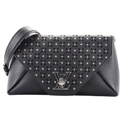 Louis Vuitton Love Note Chain Clutch Studded Perforated Leather