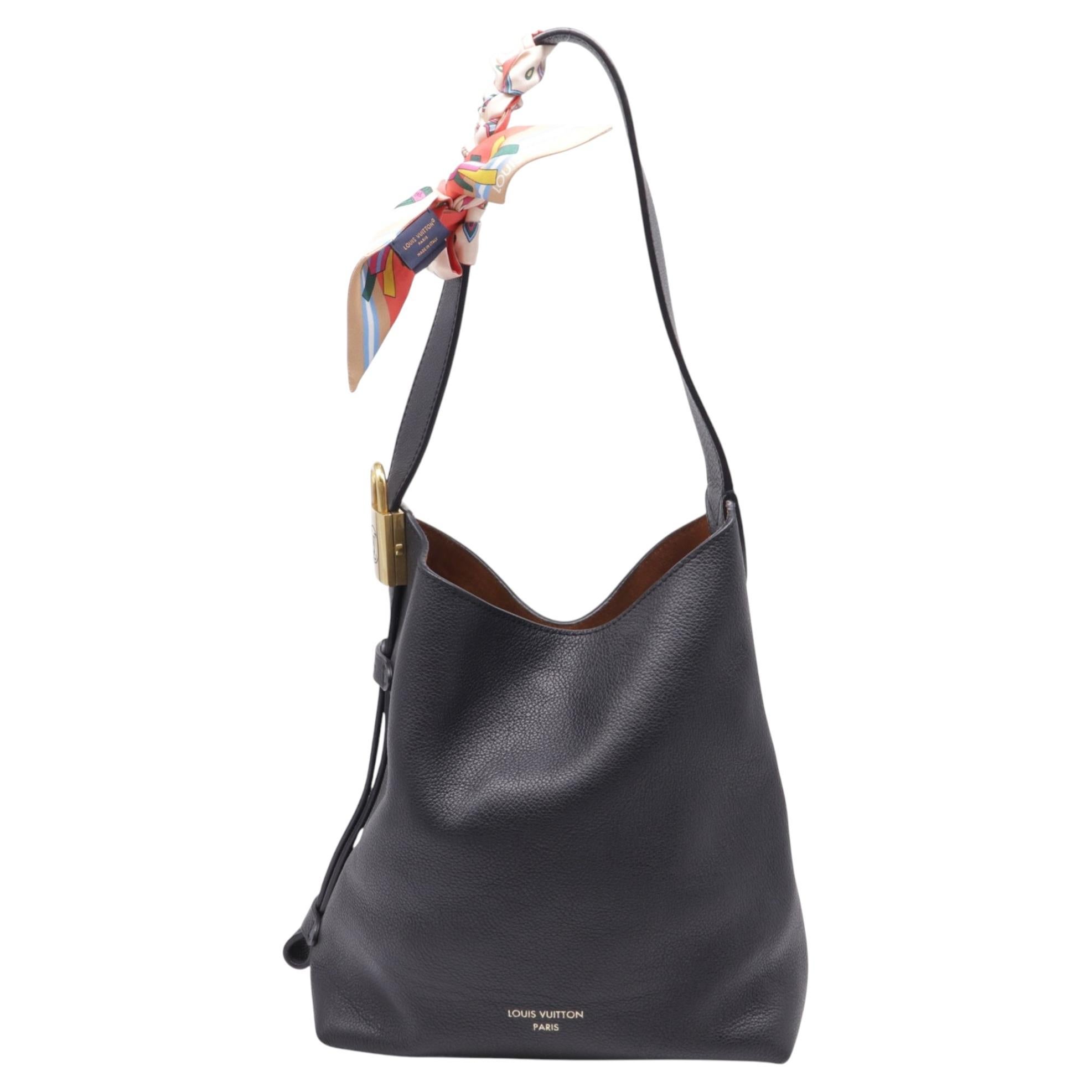 Louis Vuitton Low Key Hobo PM in Black Leather For Sale