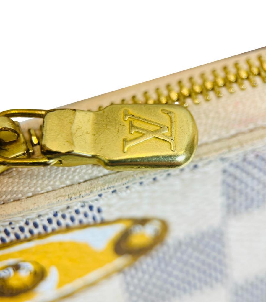 Louis Vuitton Ltd. Ed. Damier Azur Summer Trunks Knokke Neverfull MM Bag & Pouch For Sale 6