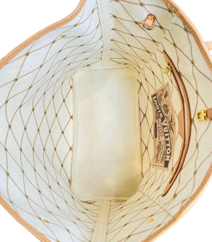 Louis Vuitton Ltd. Ed. Damier Azur Summer Trunks Knokke Neverfull MM Bag & Pouch For Sale 2