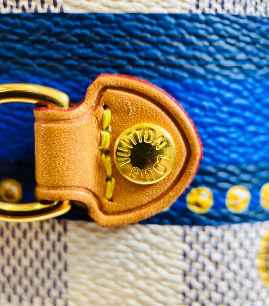 Louis Vuitton Ltd. Ed. Damier Azur Summer Trunks Knokke Neverfull MM Bag & Pouch For Sale 5