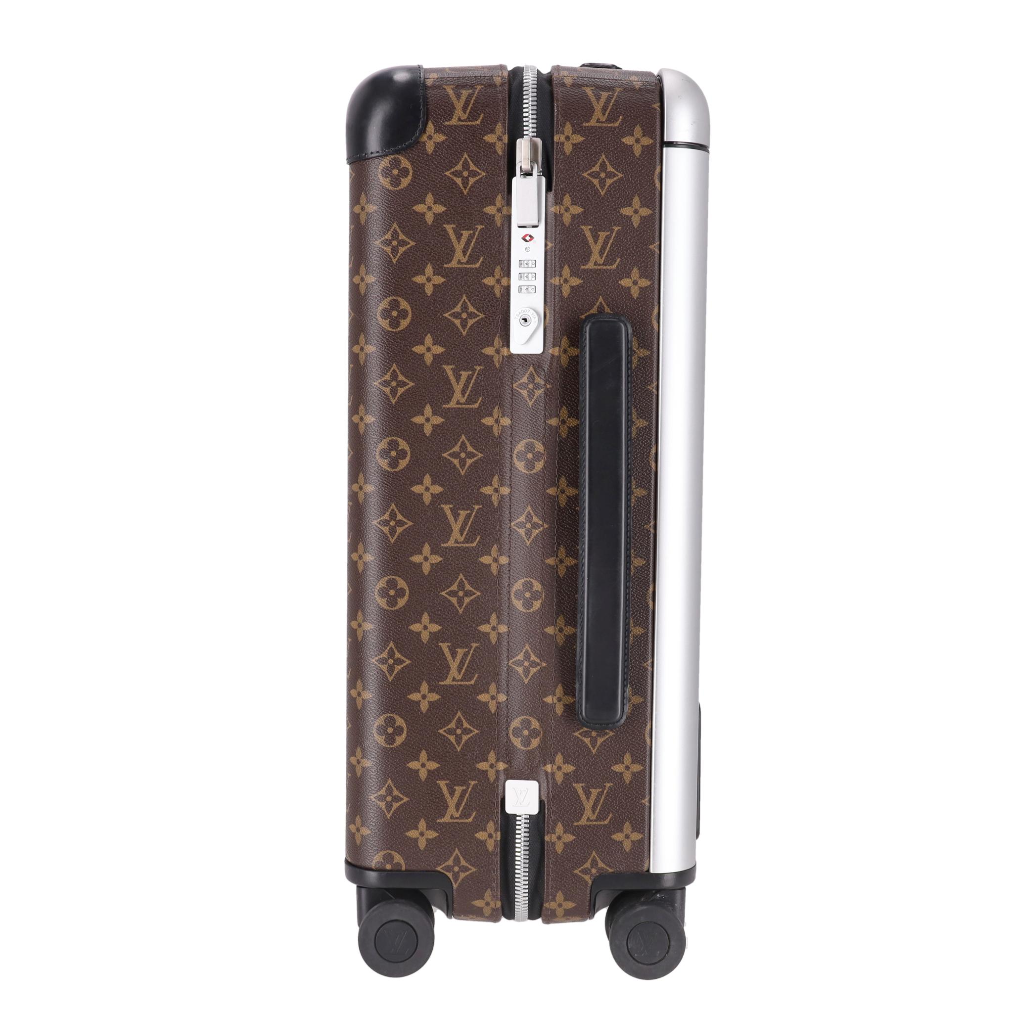 Nero Valigia Louis Vuitton Ltd Edition Horizon 55 Monogram Logo Story in vendita