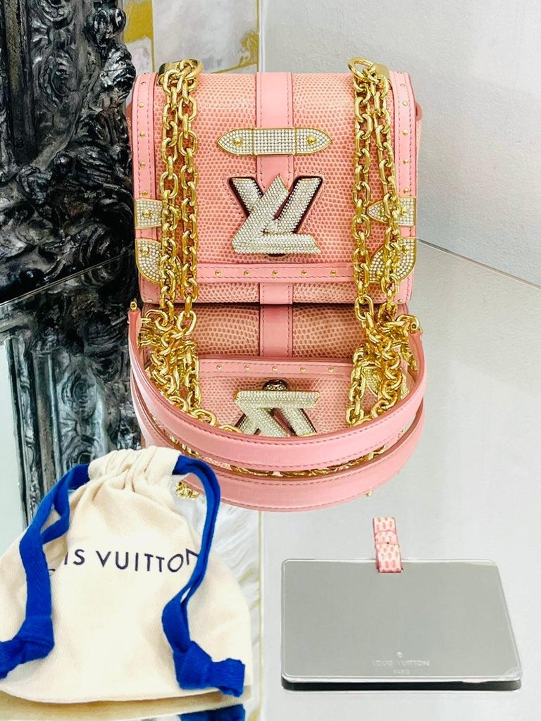 Louis Vuitton Ltd Edition Lizard and Crystal Trunk/Twist Lock Bag