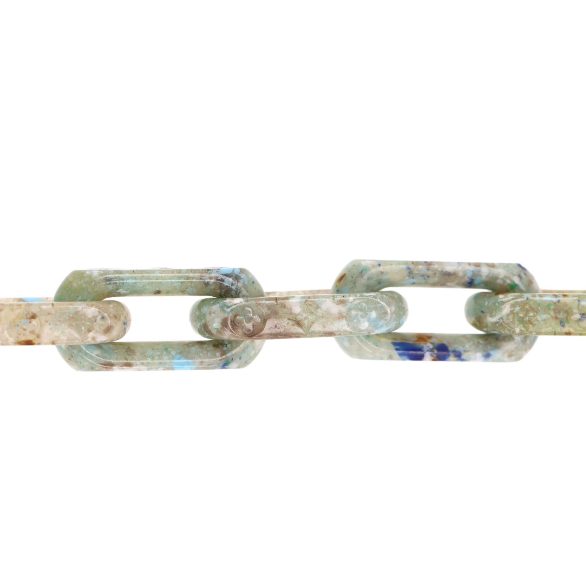 Louis Vuitton Ltd Edition Monogram Multi Linked Chain Necklace By Virgil Abolah In Good Condition For Sale In London, GB