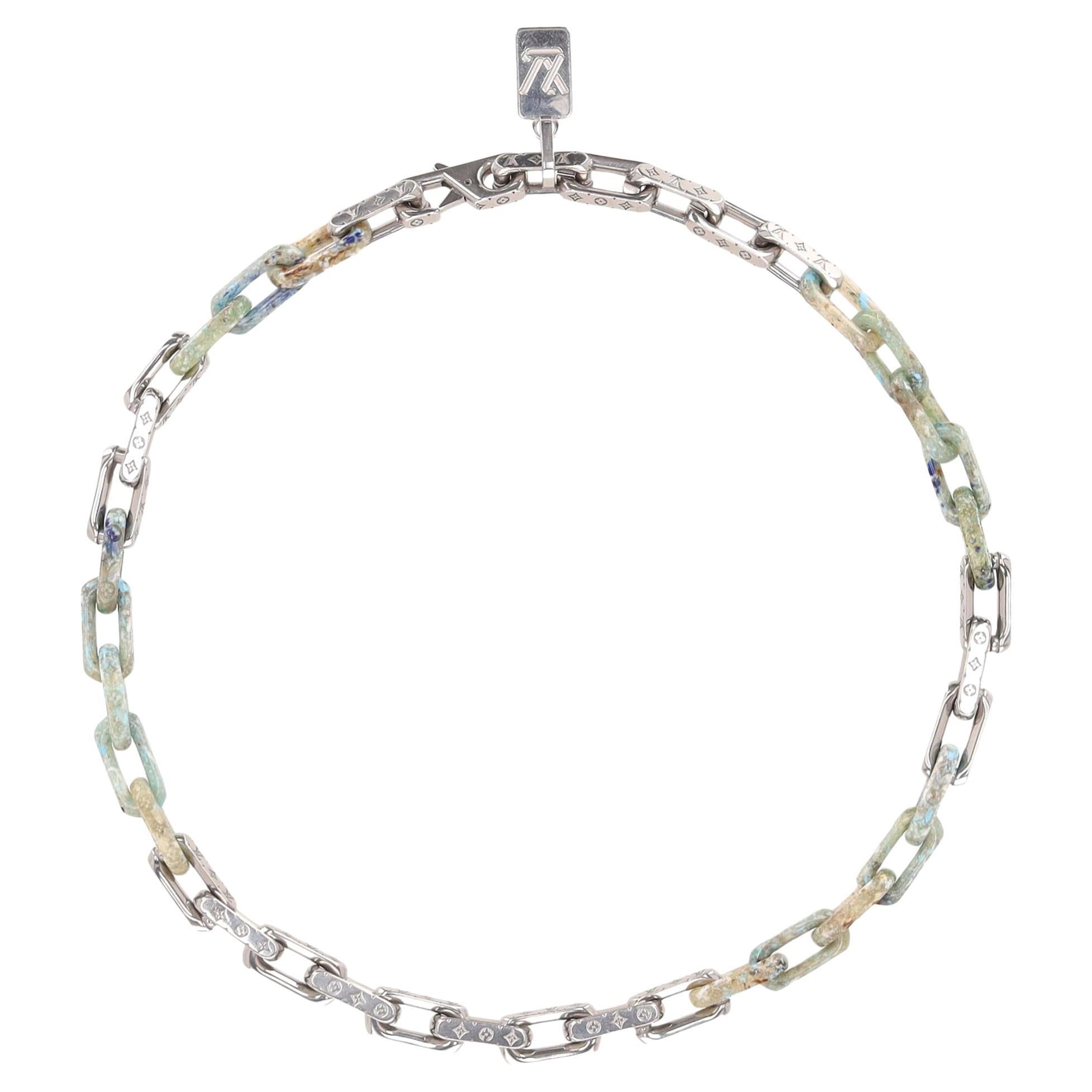 Louis Vuitton Ltd Edition Monogram Multi Linked Chain Necklace By Virgil Abolah For Sale