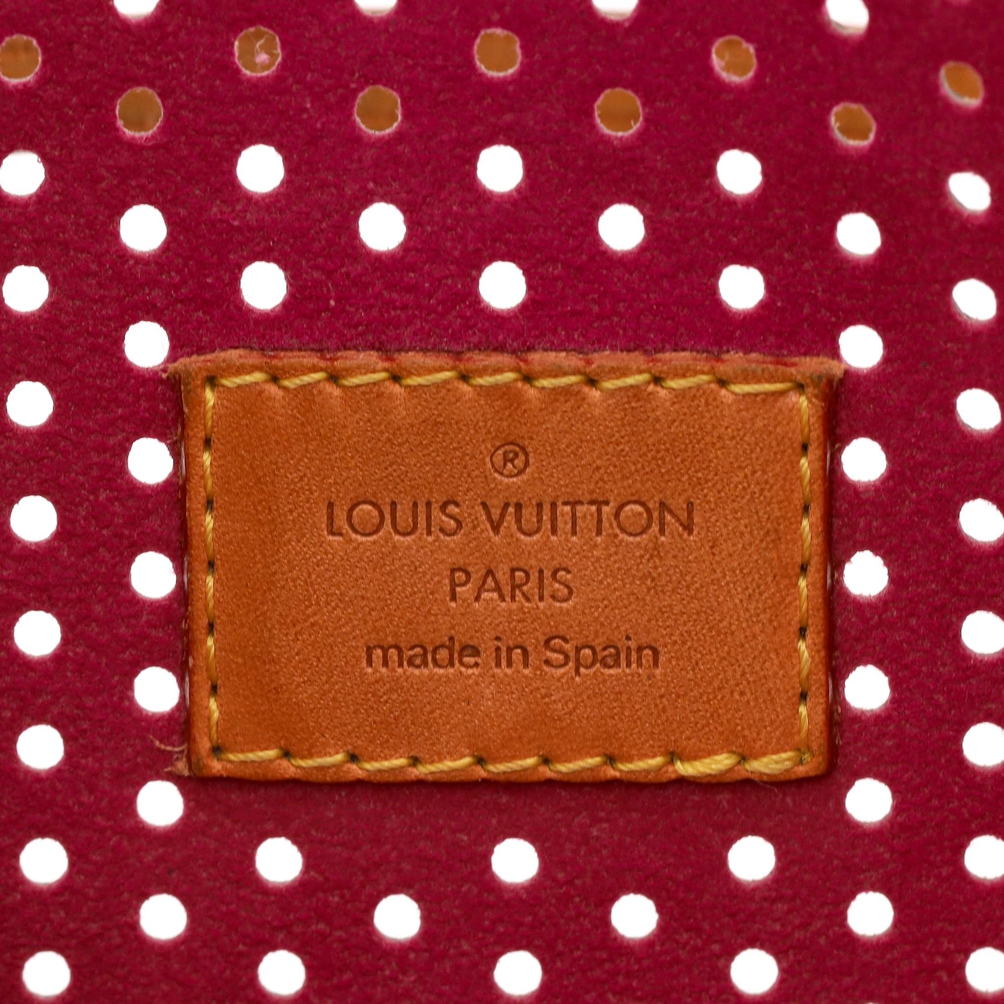 Louis Vuitton Ltd Edition Monogram Perforated Coated Canvas Pochette Bag For Sale 3
