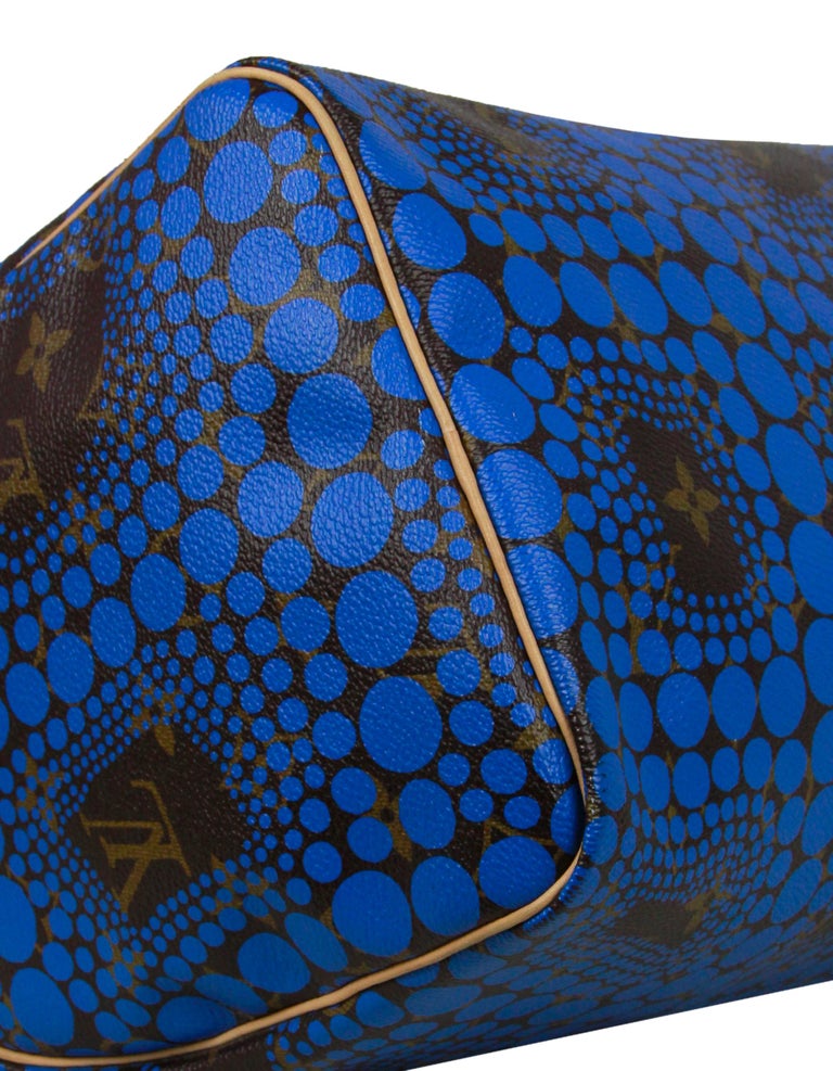 Louis Vuitton Speedy Handbag 30 Yayoi Kusama Limited Edition in Blue