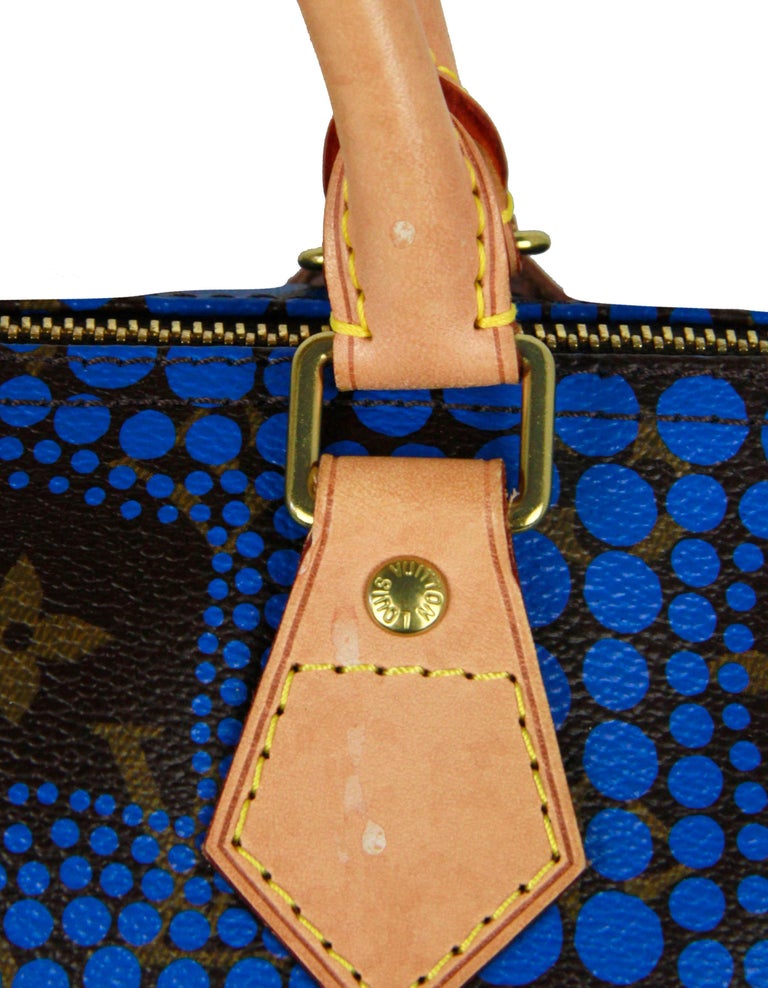 Louis Vuitton Pochette To Go Yayoi Kusama Faces Monogram Taurillon Leather  Blue 21794017