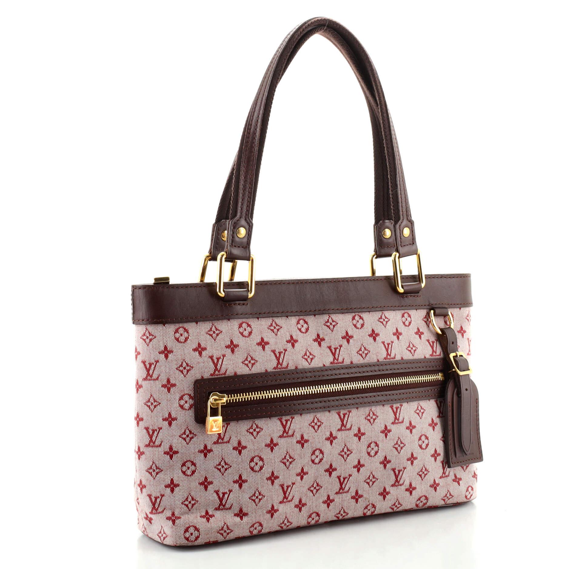 Gray Louis Vuitton Lucille Handbag Mini Lin PM