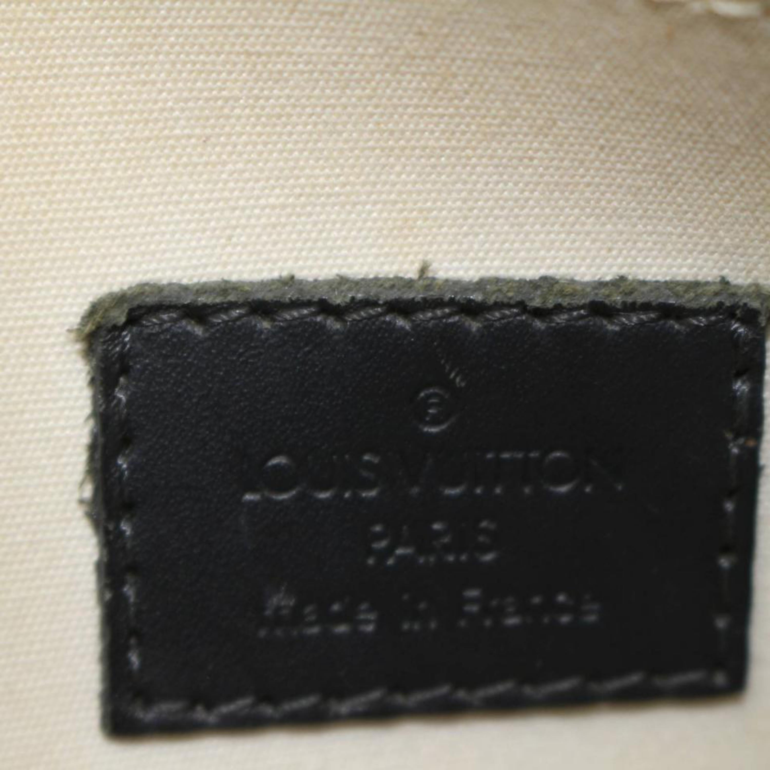 Louis Vuitton Lucille Monogram Mini Lin Pm 869192 Blue Canvas Shoulder Bag In Good Condition For Sale In Forest Hills, NY