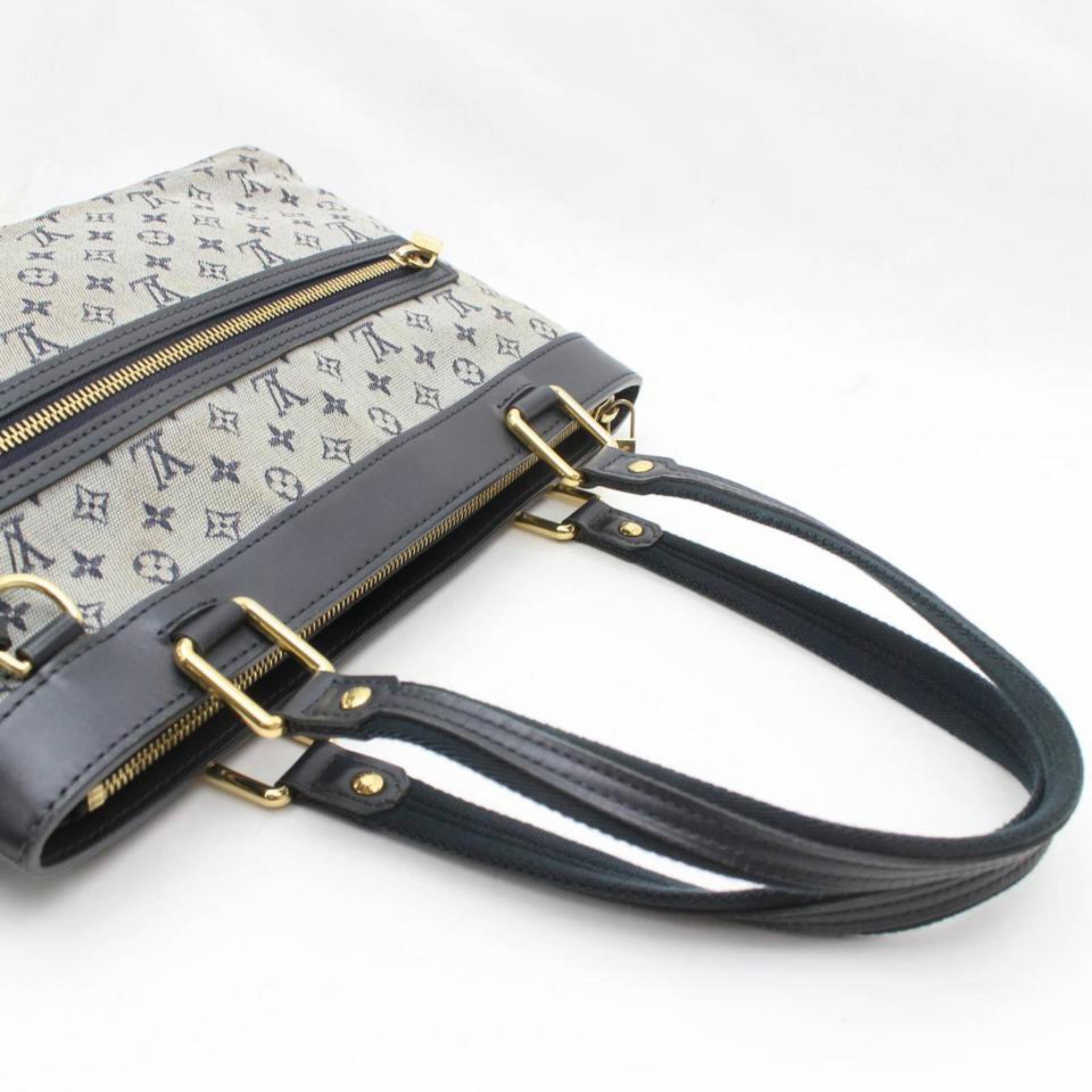 Women's Louis Vuitton Lucille Monogram Mini Lin Pm 869192 Blue Canvas Shoulder Bag For Sale