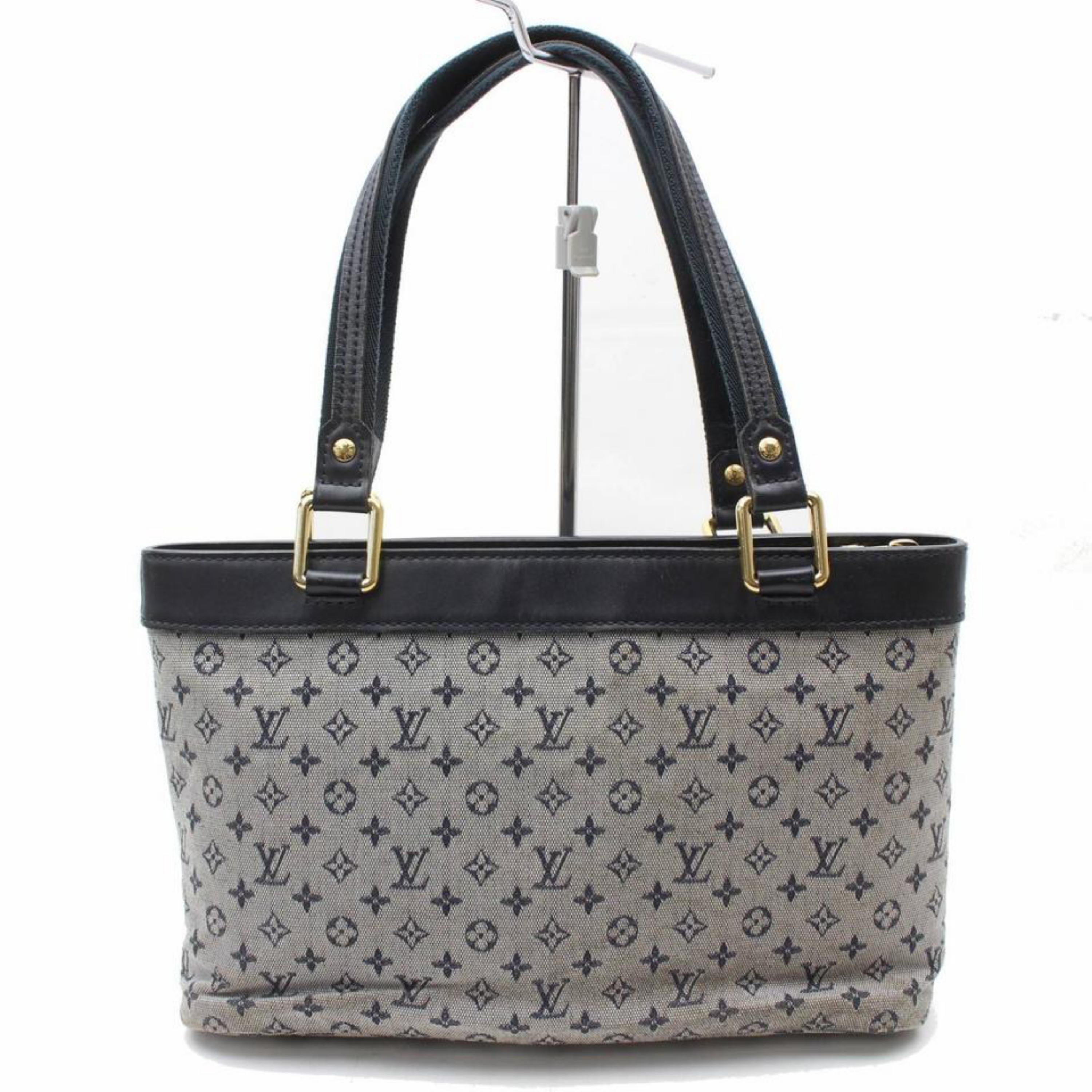 Louis Vuitton Lucille Monogram Mini Lin Pm 869192 Blue Canvas Shoulder Bag For Sale 1