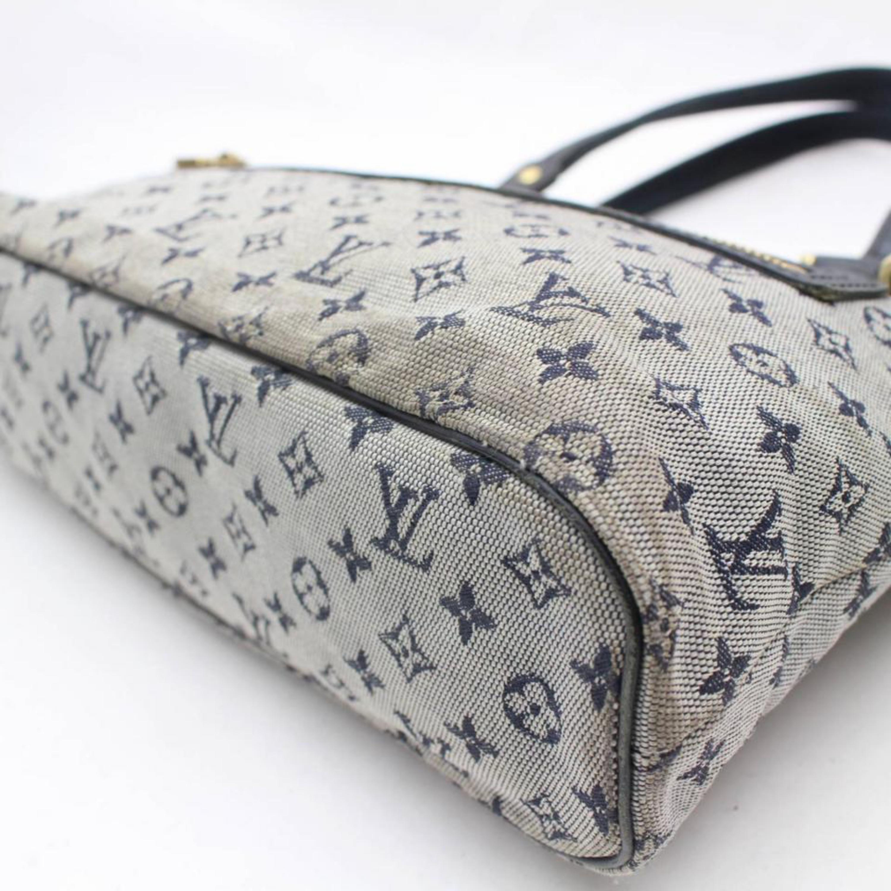 Louis Vuitton Lucille Monogram Mini Lin Pm 869192 Blue Canvas Shoulder Bag For Sale 2